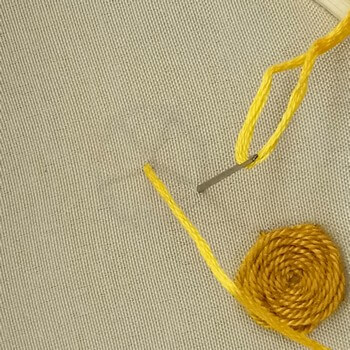 How to Work Woven Wheel Stitch